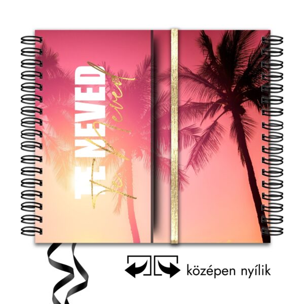 Rózsaszín pálmás határidőnapló